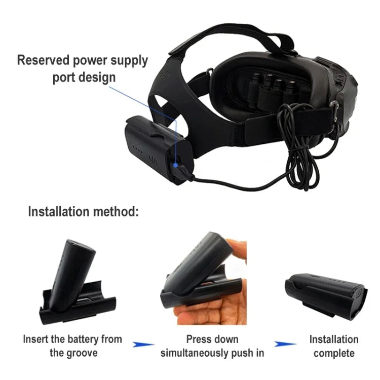 ที่ยึดคลิปชาร์จแบตเตอรี่ FPV-TDDCH-CQT สำหรับ DJI FPV Goggles V2 ที่ยึดแบตเตอรี่