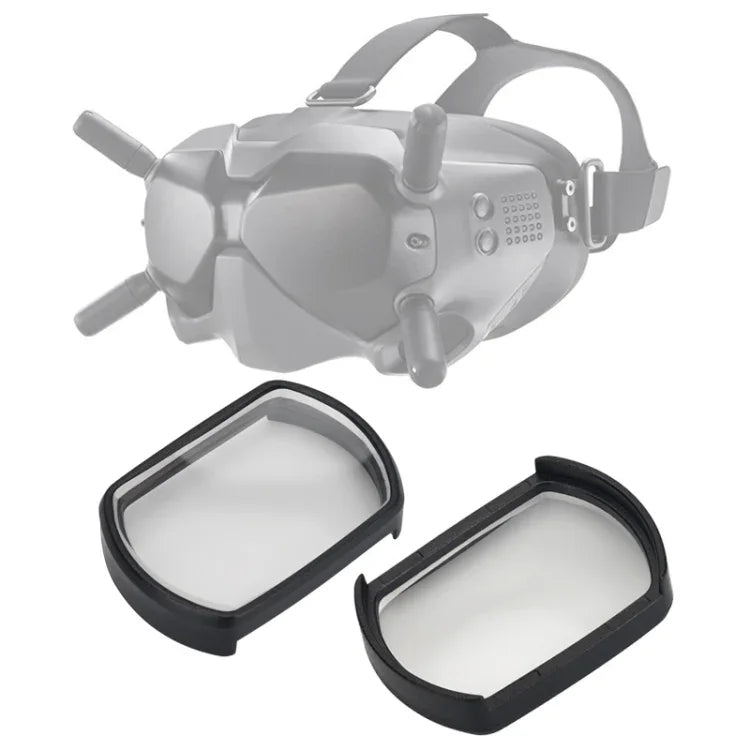 เลนส์แว่นสายตาสั้น RCSTQ 2 ชิ้น 350 องศา เลนส์แก้ไขสายตาแบบ Aspherical สำหรับ DJI FPV Goggles V2, 350 องศา