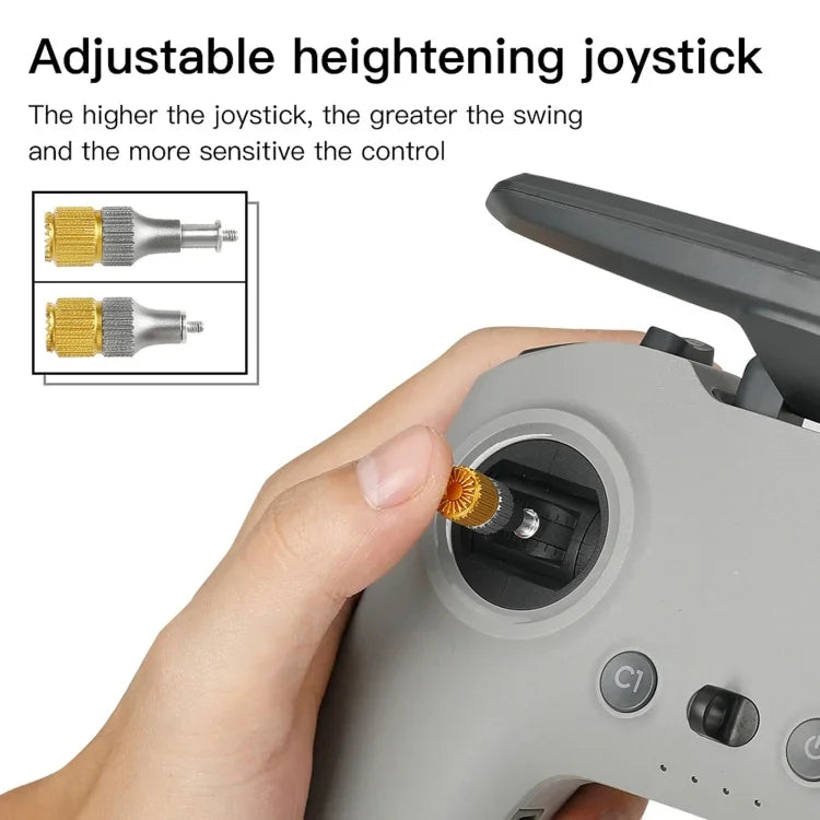 จอยสติ๊กนิ้วหัวแม่มือแบบดึงออกได้สองสี RCSTQ สำหรับรีโมตคอนโทรลโดรน DJI FPV Combo, สำหรับ DJI FPV สองสี