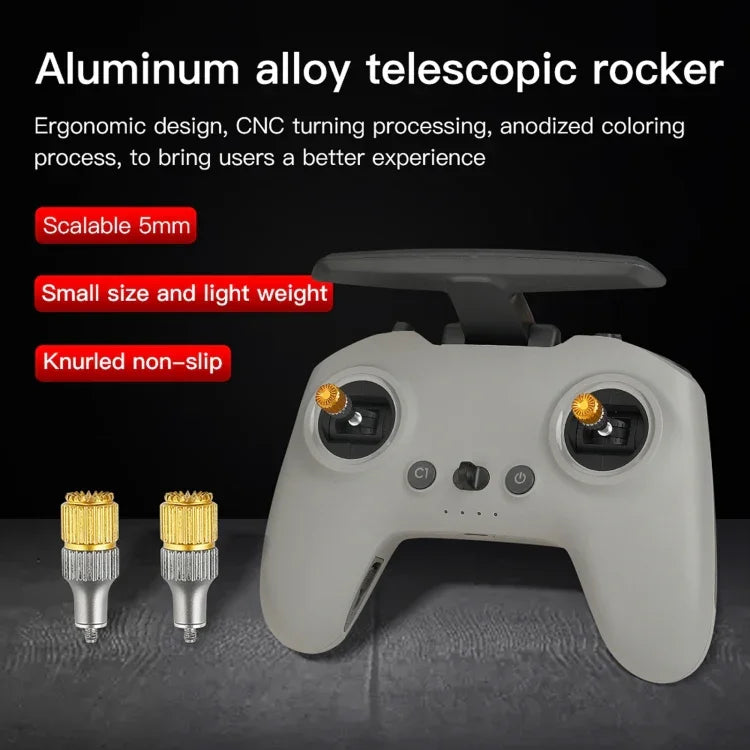 จอยสติ๊กนิ้วหัวแม่มือแบบดึงออกได้สองสี RCSTQ สำหรับรีโมตคอนโทรลโดรน DJI FPV Combo, สำหรับ DJI FPV สองสี