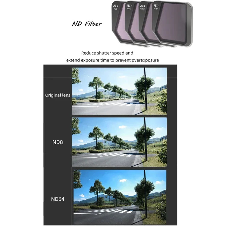 ฟิลเตอร์เลนส์ JSR Drone 8 in 1 MCUV+CPL+ND16+32+64+1000+STAR+NIGHT สำหรับ DJI Mavic 3, MCUV+CPL+ND16+32+64+1000+STAR+NIGHT