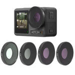 JSR ฟิลเตอร์เลนส์ 4-in-1 UV CPL ND16 ND32 สำหรับ DJI Osmo Action 3, 4-in-1