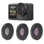 ฟิลเตอร์เลนส์ JSR 3 in 1 CPL ND8 ND16 สำหรับ DJI Osmo Action 3, 3 in 1