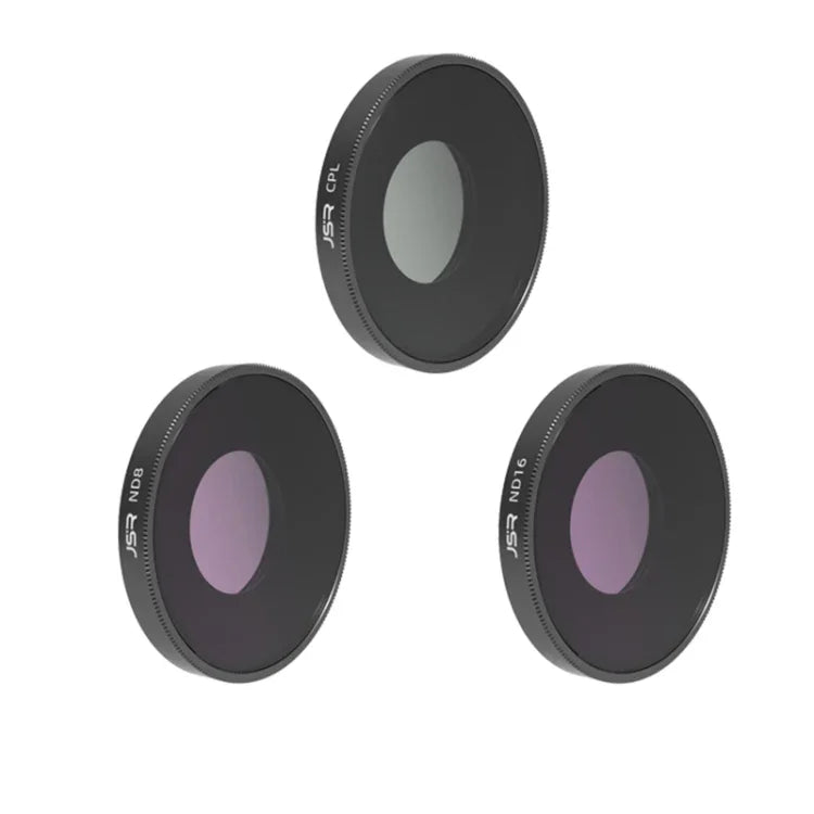 ฟิลเตอร์เลนส์ JSR 3 in 1 CPL ND8 ND16 สำหรับ DJI Osmo Action 3, 3 in 1
