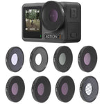 ฟิลเตอร์เลนส์ JSR 8 in 1 Streak Blue CPL ND8 ND16 ND32 ND64 STAR NIGHT สำหรับ DJI Osmo Action 3, 8 in 1