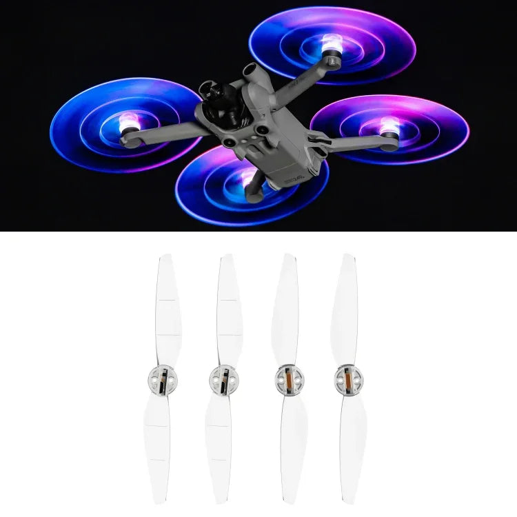 ใบพัดเงียบพร้อมไฟ LED สี 2 คู่ STARTRC สำหรับ DJI Mini 4 Pro / Mavic Mini 3 Pro, สำหรับ DJI Mavic Mini 3 Pro