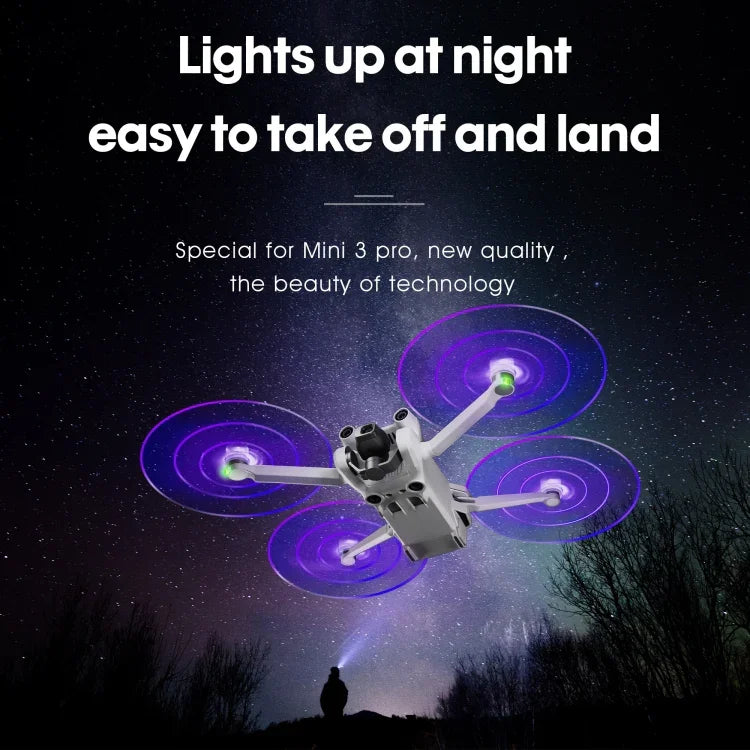 ใบพัดเงียบพร้อมไฟ LED สี 2 คู่ STARTRC สำหรับ DJI Mini 4 Pro / Mavic Mini 3 Pro, สำหรับ DJI Mavic Mini 3 Pro