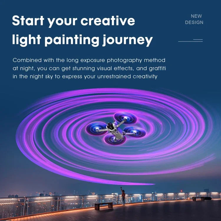 ใบพัดเงียบพร้อมไฟ LED สี 2 คู่ STARTRC สำหรับ DJI Mini 4 Pro / Mavic Mini 3 Pro, สำหรับ DJI Mavic Mini 3 Pro