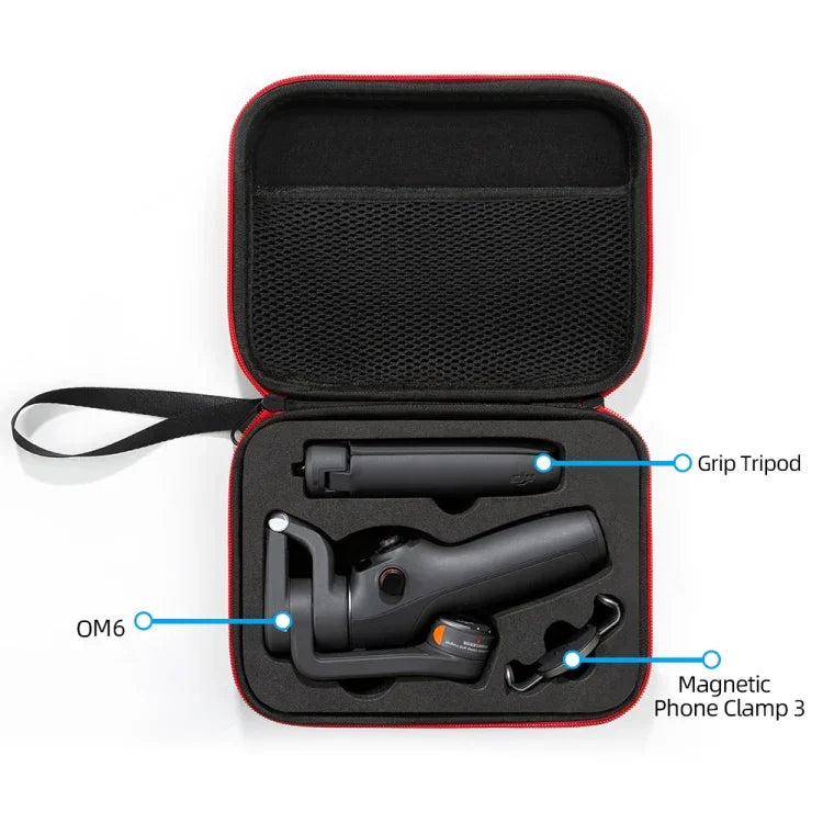 กระเป๋าใส่ DJI Osmo Mobile 6 สำหรับเดินทาง ขนาด: 21x16x6ซม., สำหรับ DJI Osmo Mobile 6