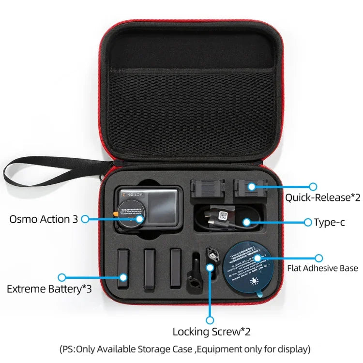 กระเป๋าเก็บของสำหรับ DJI Osmo Action 3, ขนาด 21x16x6cm, สำหรับ DJI Osmo Action 3