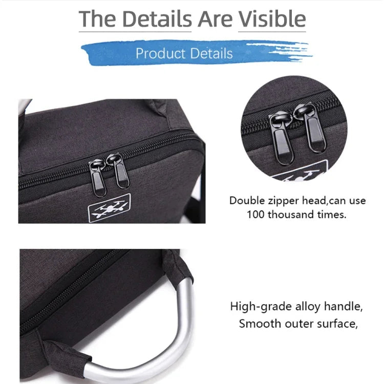 สำหรับ DJI Mini 2 SE กระเป๋าใส่รีโมทสะพายไหล่กันกระแทก ขนาด 30 x 22 x 8.5 ซม., สีดำ