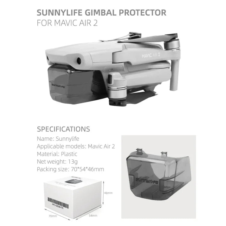 ฝาครอบเลนส์กล้อง Sunnylife สำหรับ DJI Mavic Air 2, สำหรับ DJI Mavic Air 2