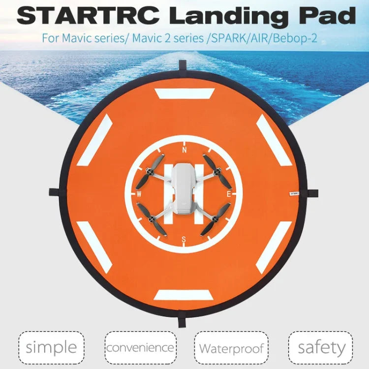 STARTRC RC Drone Quadcopter Portable Parking Apron Fast-fold Landing Parking Pad for DJI Mavic Mini / Mavic Air 2, Diameter: 56cm, Diameter: 56cm