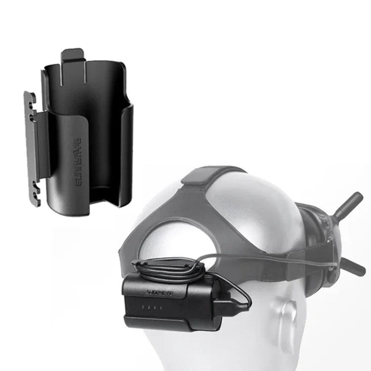 ที่ยึดแบตเตอรี่ Sunnylife จัดการสายไฟ ม้วนสาย พร้อมเคสป้องกันสำหรับ DJI FPV Goggles V2, ขาตั้งแบตเตอรี่ Sunnylife