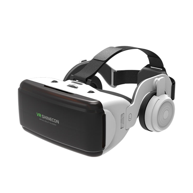 แว่นตาวิดีโอ 3D ความจริงเสมือน VR SHINECON G06E เหมาะสำหรับสมาร์ทโฟนขนาด 4.7 นิ้ว - 6.1 นิ้ว พร้อมชุดหูฟัง, G06E