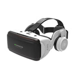 แว่นตาวิดีโอ 3D ความจริงเสมือน VR SHINECON G06E เหมาะสำหรับสมาร์ทโฟนขนาด 4.7 นิ้ว - 6.1 นิ้ว พร้อมชุดหูฟัง, G06E