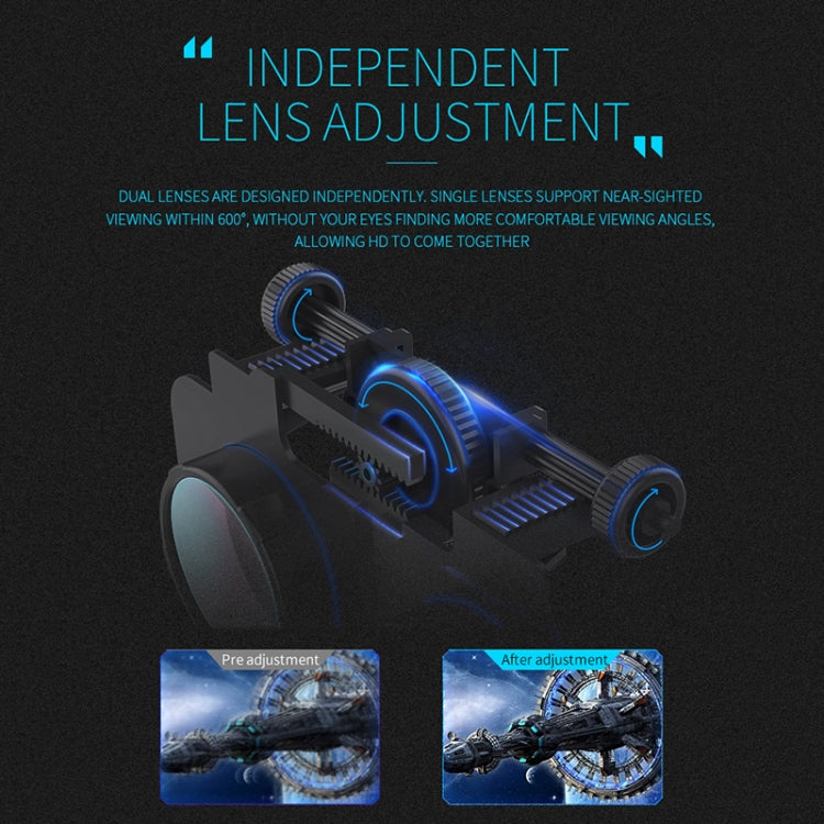 แว่นตาวิดีโอ 3D ความจริงเสมือน VR SHINECON G06E เหมาะสำหรับสมาร์ทโฟนขนาด 4.7 นิ้ว - 6.1 นิ้ว พร้อมชุดหูฟัง, G06E
