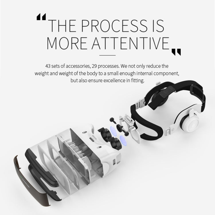 แว่นตาวิดีโอ 3D ความจริงเสมือน VR SHINECON G06E เหมาะสำหรับสมาร์ทโฟนขนาด 4.7 นิ้ว - 6.1 นิ้ว พร้อมชุดหูฟัง, G06E
