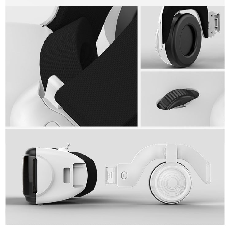 แว่นตาวิดีโอ 3D ความจริงเสมือน VR SHINECON G06E เหมาะสำหรับสมาร์ทโฟนขนาด 4.7 นิ้ว - 6.1 นิ้ว พร้อมชุดหูฟัง, G06E