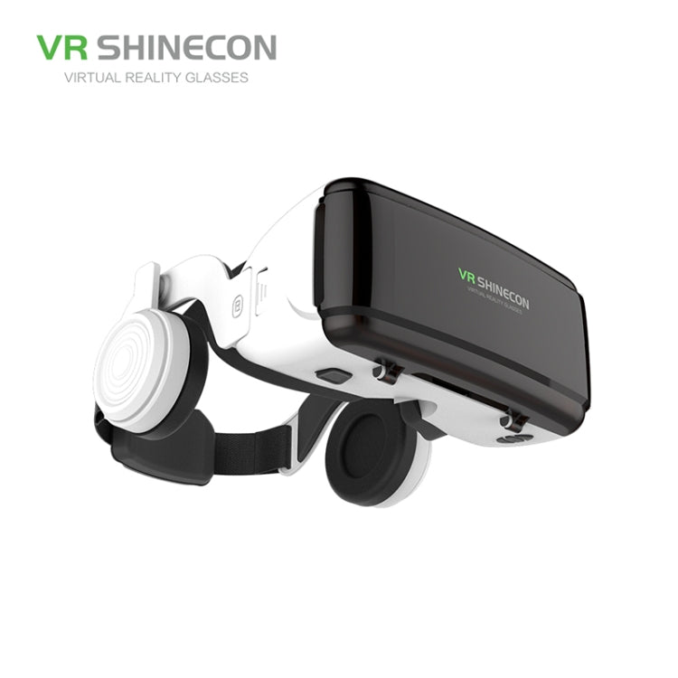 แว่นตาวิดีโอ 3D ความจริงเสมือน VR SHINECON G06E เหมาะสำหรับสมาร์ทโฟนขนาด 4.7 นิ้ว - 6.1 นิ้ว พร้อมชุดหูฟัง, G06E