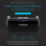 แว่นตาวิดีโอ 3D ความจริงเสมือน VR SHINECON G06E เหมาะสำหรับสมาร์ทโฟนขนาด 4.7 นิ้ว - 6.1 นิ้ว พร้อมชุดหูฟัง, G06E