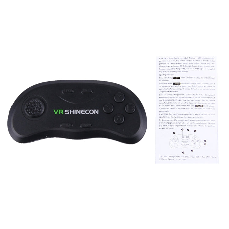 แว่นตาความจริงเสมือน VR Shinecon 3D สำหรับภาพยนตร์และเกม พร้อมรีโมทบลูทูธและจอยเกม, SC-B01