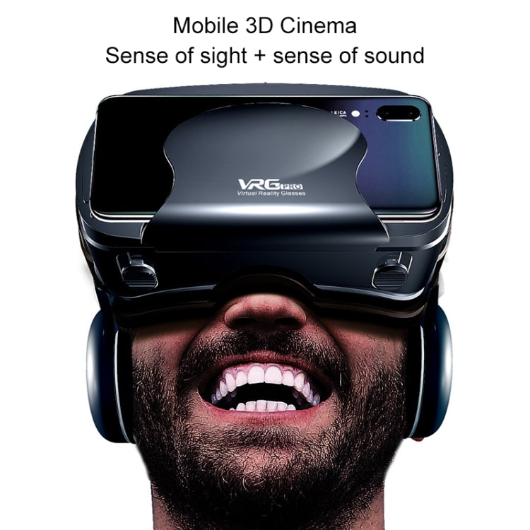 แว่นตา 3D VR รุ่น VRG Pro Audio Video แบบ All-in-one สำหรับโทรศัพท์มือถือ ไม่มีเลนส์เคลือบ Blu-ray