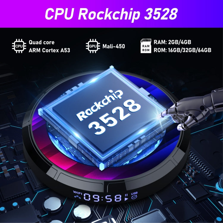 H96 Max สมาร์ททีวีบ็อกซ์ 8K Ultra HD Android 13.0 เครื่องเล่นมีเดียพร้อมรีโมทคอนโทรล, RK3528 Quad-Core, 4GB+64GB, 4GB+64GB