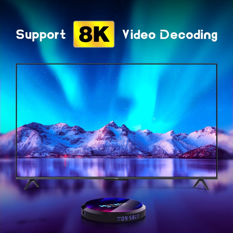 H96 Max สมาร์ททีวีบ็อกซ์ 8K Ultra HD Android 13.0 เครื่องเล่นมีเดียพร้อมรีโมทคอนโทรล, RK3528 Quad-Core, 4GB+64GB, 4GB+64GB