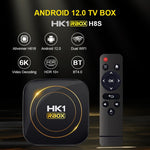 HK1 RBOX-H8S สมาร์ททีวีบ็อกซ์ 4K Ultra HD Android 12.0 พร้อมรีโมทคอนโทรล, Allwinner H618 Quad-Core, 4GB+64GB, 4GB+64GB