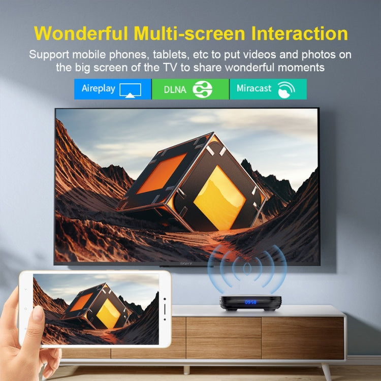 HK1 RBOX-H8S สมาร์ททีวีบ็อกซ์ 4K Ultra HD Android 12.0 พร้อมรีโมทคอนโทรล, Allwinner H618 Quad-Core, 4GB+64GB, 4GB+64GB