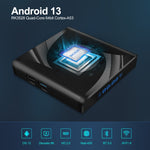 X88 Pro 13 Android 13.0 กล่องสมาร์ททีวีพร้อมรีโมทคอนโทรล, RK3528 ควอดคอร์, 4G+32GB, 4G+32GB