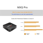 MXQ PROi สมาร์ททีวีบ็อกซ์ 1080P 4K HD พร้อมรีโมทคอนโทรล, Android 7.1 S905W Quad Core Cortex-A53 ความเร็วสูงสุด 2GHz, RAM: 2GB, ROM: 16GB, รองรับ WiFi, ปลั๊ก UK, 2GB+16GB, ปลั๊ก UK