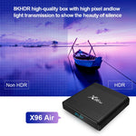 X96 Air 8K สมาร์ททีวีบ็อกซ์ Android 9.0 เครื่องเล่นมีเดียพร้อมรีโมทคอนโทรล, Quad-core Amlogic S905X3, RAM: 4GB, ROM: 32GB, WiFi สองย่านความถี่, บลูทูธ, ปลั๊ก AU, 4GB+32GB