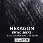 ถุงเท้าดำน้ำกันลื่น SLINX 1702 หนา 3 มม. ทำจากนีโอพรีน สี S, M, L, XL