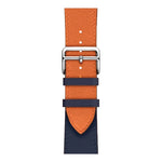 Two Color Single Loop Leather Wrist Strap Watchband for Apple Watch Series 3 & 2 & 1, 38mm Orange+Bright Blue, 42mm Orange+Bright Blue, 38mm Pink+Wine Red, 42mm Pink+Wine Red, 38mm Amber+Orange Red+Light Rose Red, 42mm Amber+Orange Red+Light Rose Red  ...