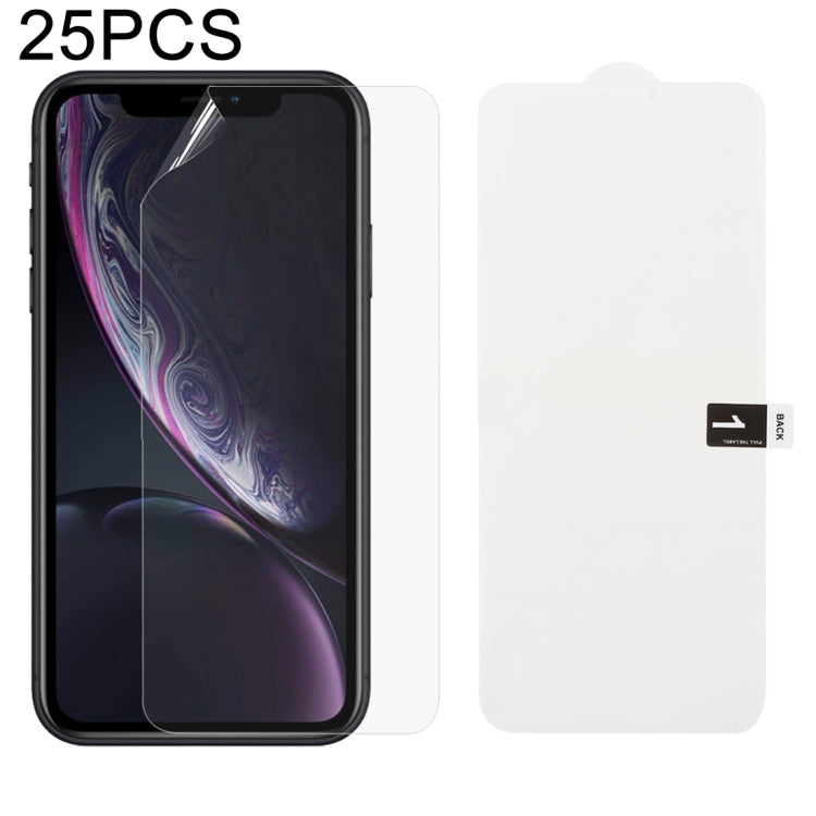 25 ชิ้น ฟิล์มไฮโดรเจลนุ่มเต็มจอด้านหน้าพร้อมสำลีแอลกอฮอล์ + บัตรขูดสำหรับ iPhone 6 / 7 / 8 (25 ชิ้น), สำหรับ iPhone 6 Plus (25 ชิ้น), สำหรับ iPhone 7 Plus / 8 Plus (25 ชิ้น), สำหรับ iPhone X / XS (25 ชิ้น), สำหรับ iPhone XR (25 ชิ้น), iPhone XS Max
