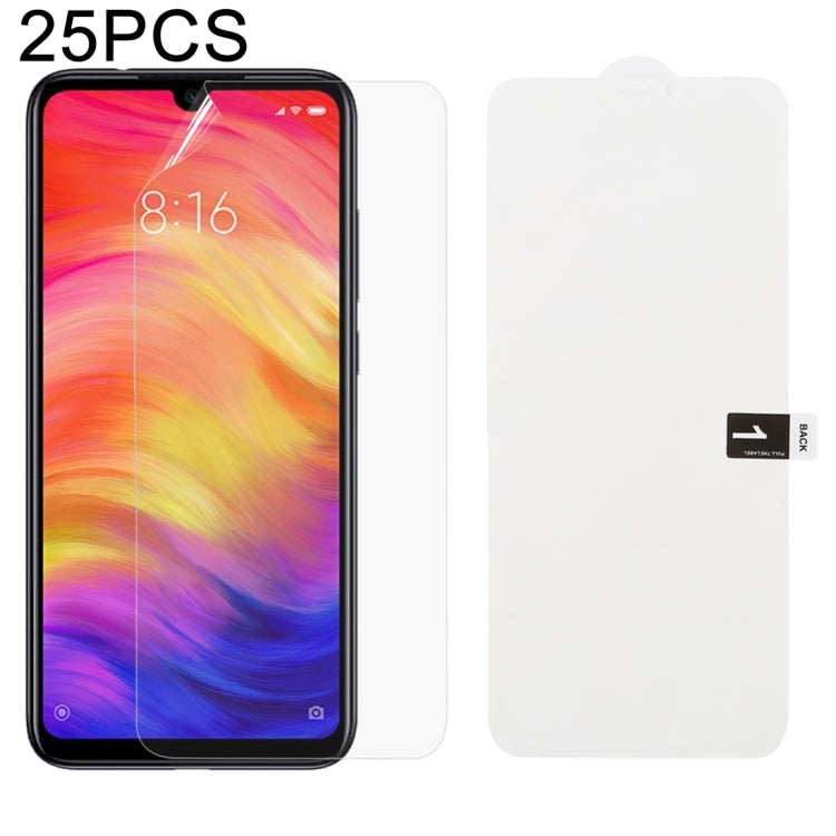 25 ชิ้น ฟิล์มไฮโดรเจลนุ่มเต็มจอด้านหน้าพร้อมสำลีแอลกอฮอล์ + บัตรขูดสำหรับ iPhone 6 / 7 / 8 (25 ชิ้น), สำหรับ iPhone 6 Plus (25 ชิ้น), สำหรับ iPhone 7 Plus / 8 Plus (25 ชิ้น), สำหรับ iPhone X / XS (25 ชิ้น), สำหรับ iPhone XR (25 ชิ้น), iPhone XS Max