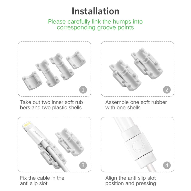 UGREEN LP127 ชุดป้องกันสายข้อมูล 6 ชิ้น สำหรับสายข้อมูล Apple แท้ทุกรุ่น