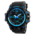 นาฬิกาข้อมือผู้ชาย SKMEI 1155B สำหรับกีฬากลางแจ้ง ฟังก์ชันหลากหลาย เรืองแสง กันน้ำ หน้าปัดใหญ่