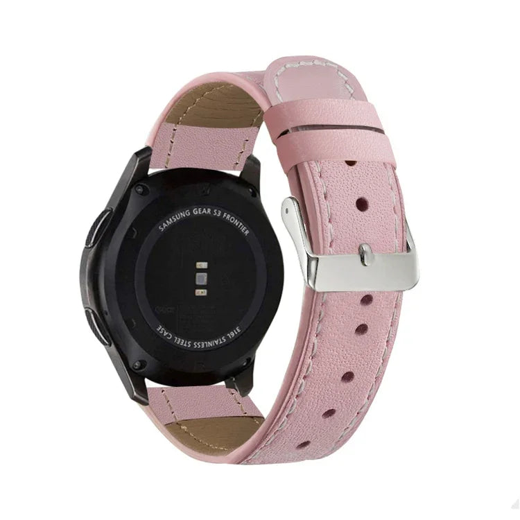 สายรัดนาฬิกาหนังแท้ปลายกลมสำหรับเปลี่ยน, สำหรับ Samsung Galaxy Watch 3 41 มม., สำหรับ Samsung Galaxy Watch 3 45 มม., สำหรับ Samsung Galaxy Watch 42 มม., สำหรับ Samsung Galaxy Watch 46 มม.