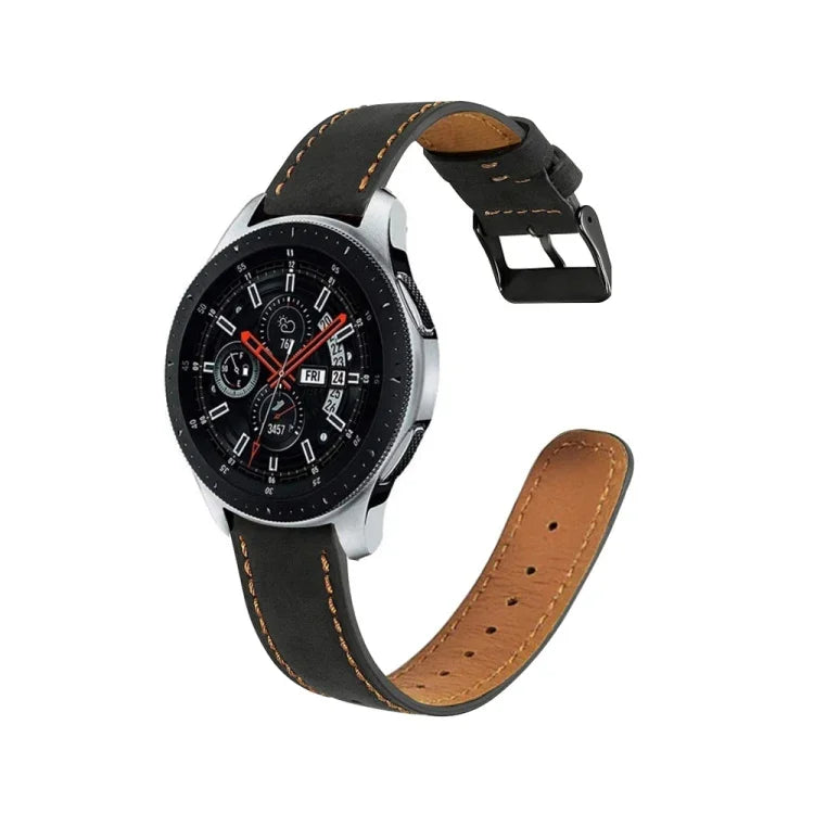 สายรัดนาฬิกาหนังแท้ปลายกลมสำหรับเปลี่ยน สำหรับ Samsung Galaxy Watch Active / Active 2 40 มม. / Active 2 44 มม., สำหรับ Samsung Galaxy Watch Active