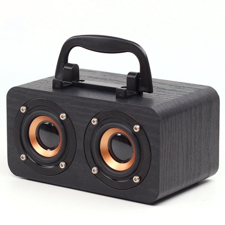ลำโพงบลูทูธไร้สายพกพาเรโทรซับวูฟเฟอร์ไม้ FT-4002 รองรับการ์ด TF & USB MP3 เล่นได้ ลายไม้ดำ ลายไม้เหลือง ลายไม้แดง