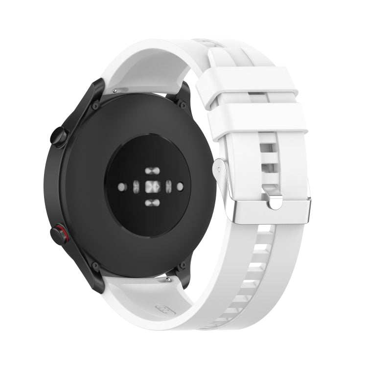Silicone Replacement Strap Watchband with Silver Steel Buckle, For Xiaomi Watch Color Sport, For TicWatch Pro 3