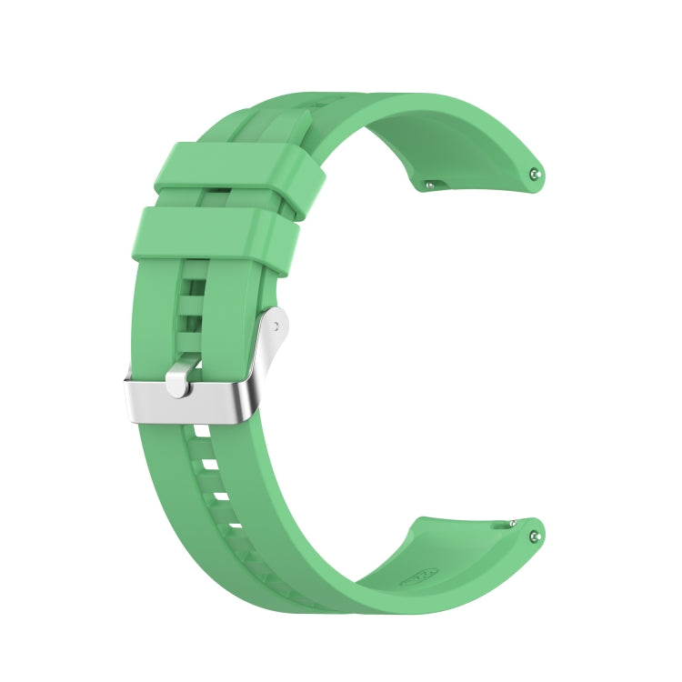 Silicone Replacement Strap Watchband with Silver Steel Buckle, For Xiaomi Watch Color Sport, For TicWatch Pro 3
