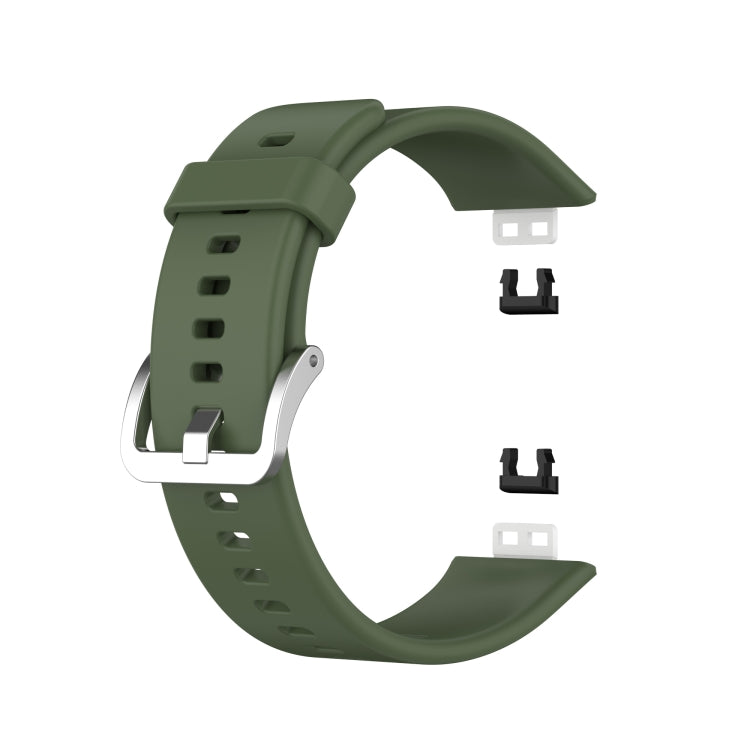 For Huawei Watch Fit Silicone Replacement Wrist Strap Watchband with Stainless Steel Buckle