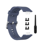 For Huawei Watch Fit Silicone Replacement Wrist Strap Watchband with Stainless Steel Buckle