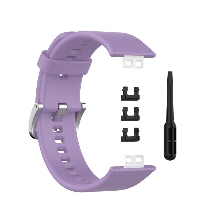 For Huawei Watch Fit Silicone Replacement Wrist Strap Watchband with Stainless Steel Buckle