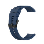 For Huawei Watch GT 2 42mm Silicone Replacement Wrist Strap Watchband, with Black Buckle, with Silver Buckle