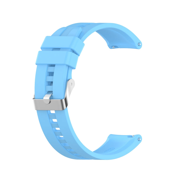 For Huawei Watch GT 2 42mm Silicone Replacement Wrist Strap Watchband, with Black Buckle, with Silver Buckle